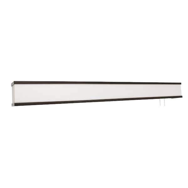 Afx Randolph 50" LED Overbed Wall Light - Oil Rubbed Bronze Finish - Linen White Shade RAB505400L30ENRB-LW - main